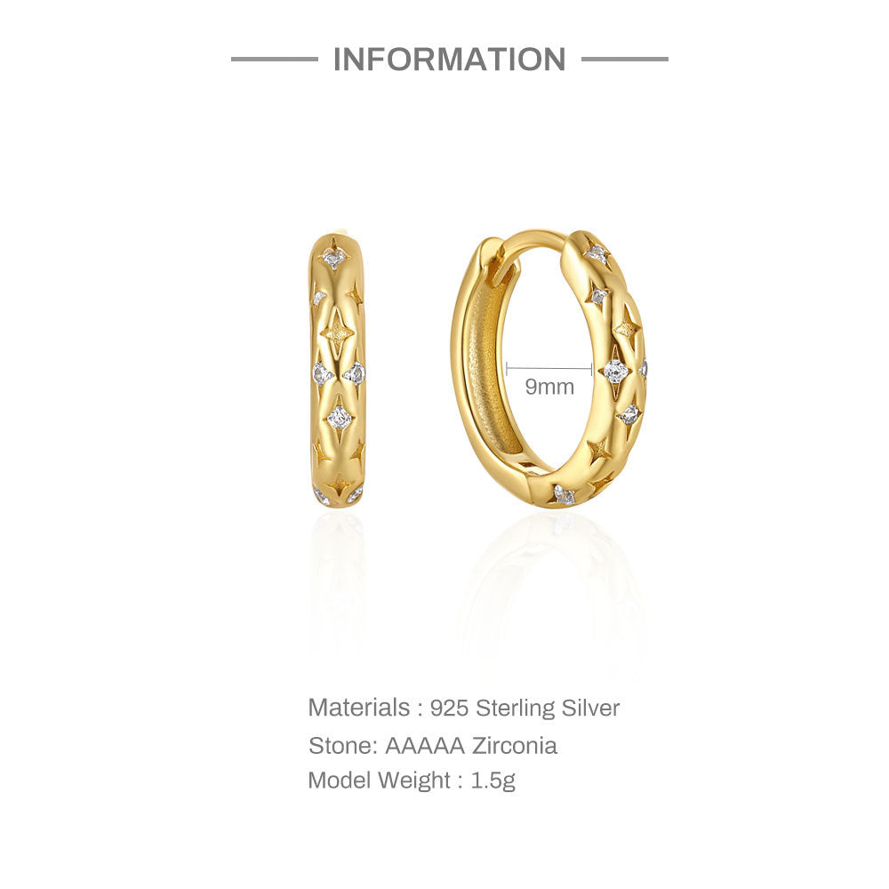 Galaxy Huggies Earrings Stella Harte