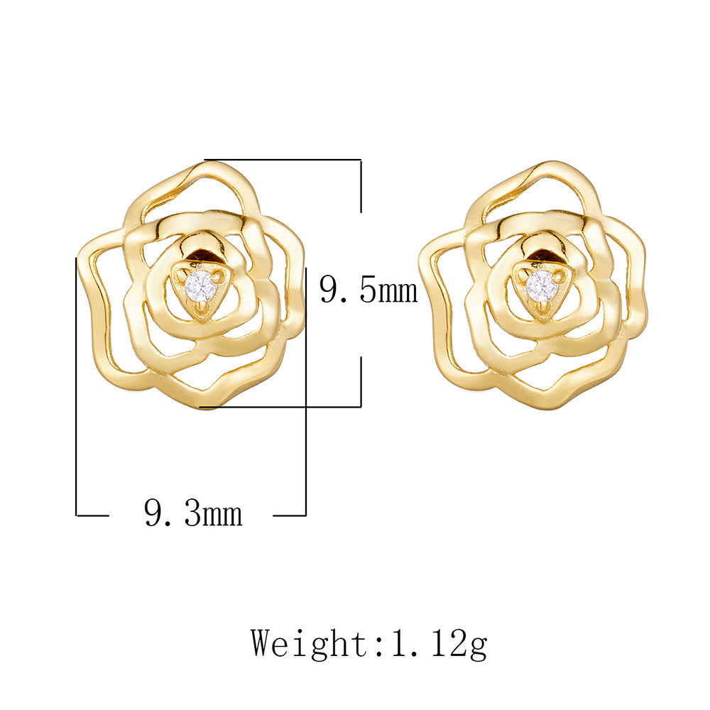 Rose Petal Sparkle Earrings Stella Harte