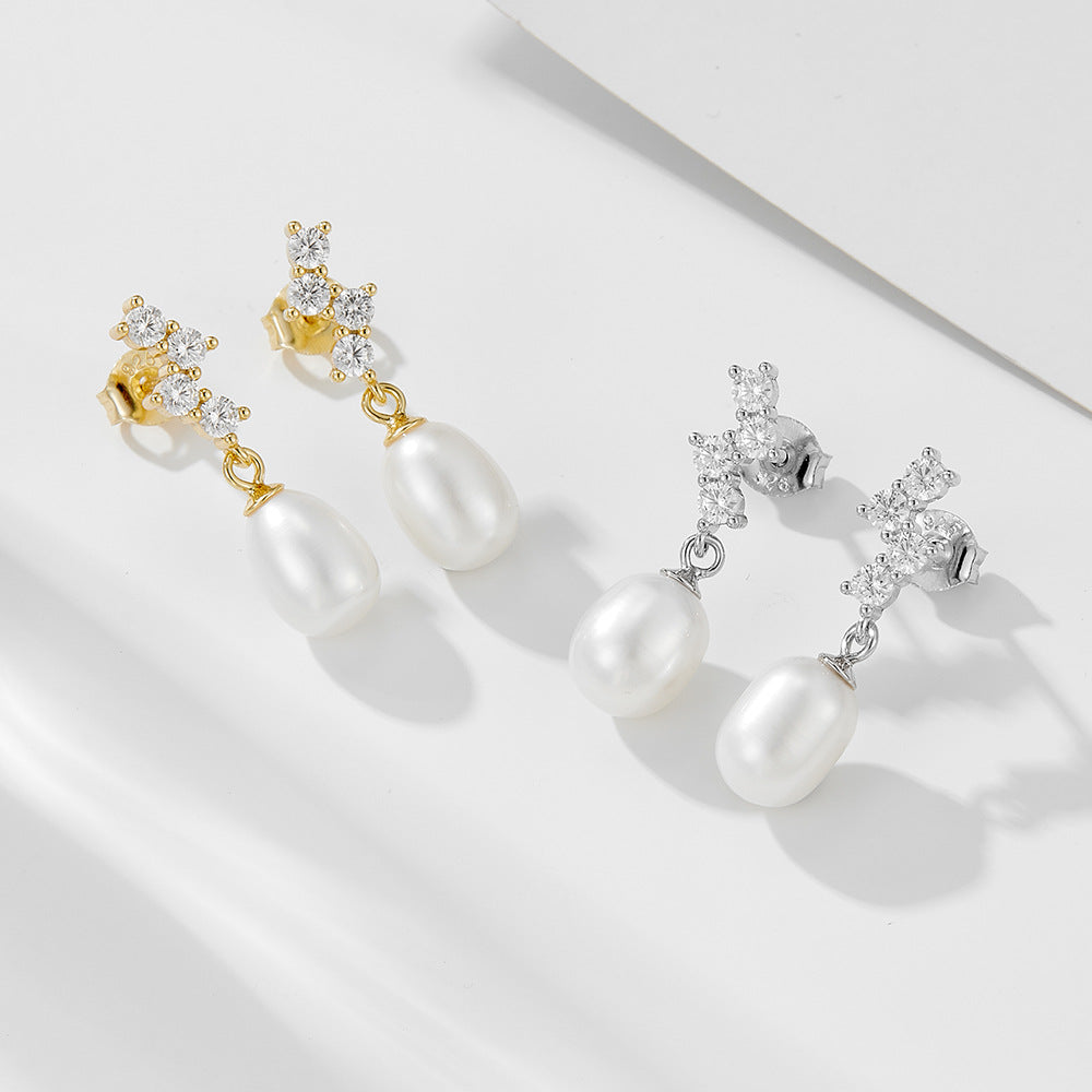 Starlit Pearl Drop Earrings Stella Harte