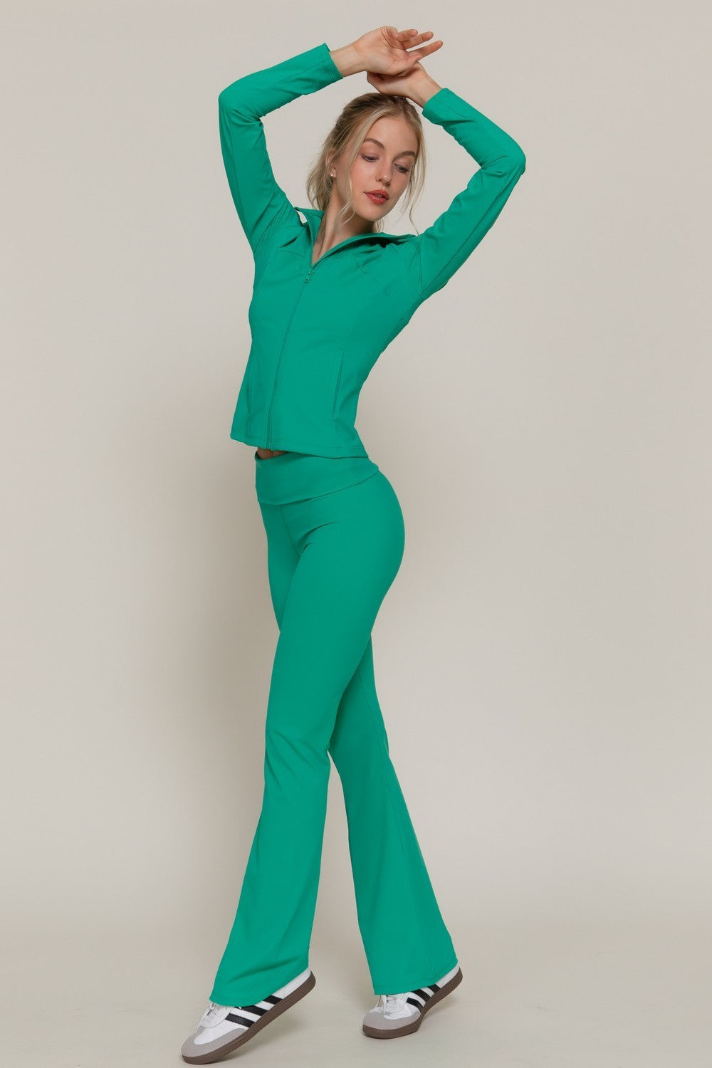 Long Slv Mock Neck Workout Jacket