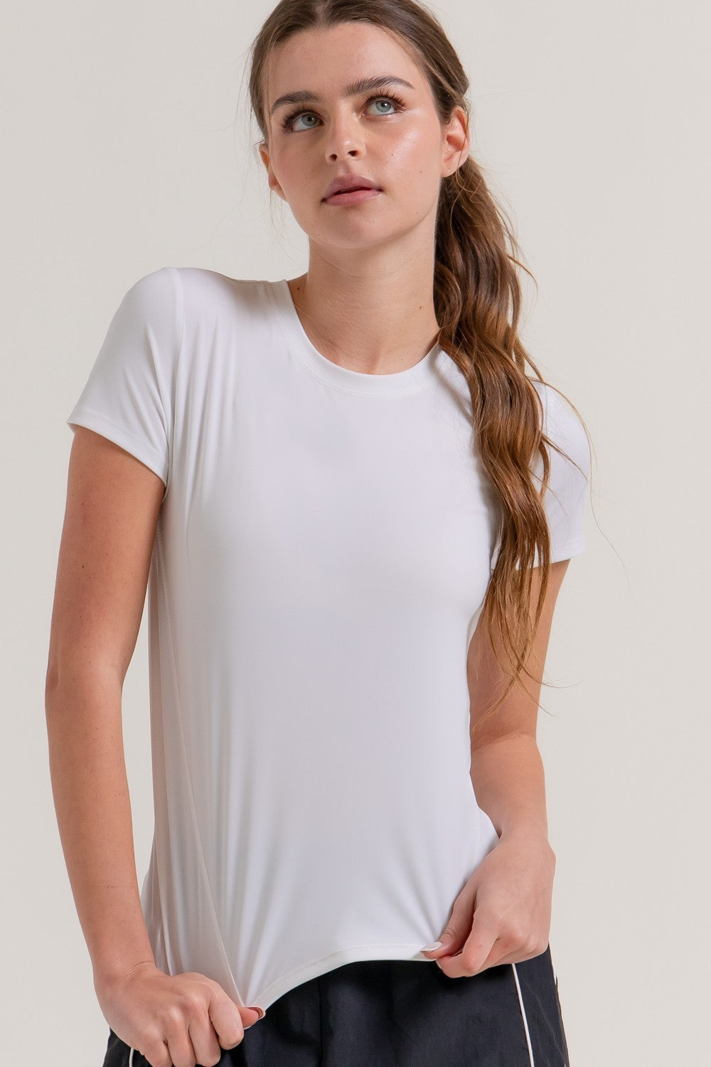 Short Sleeve Side Seam Workout Top
