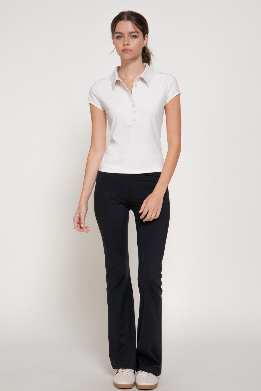 Short Sleeve Polo Workout Top