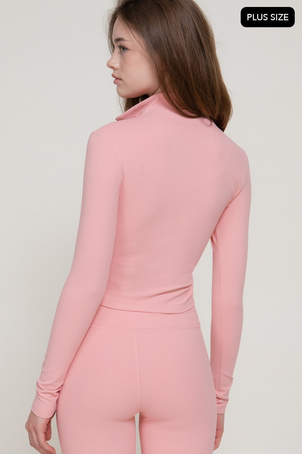 Mock Neck Zip-up Workout Jacket