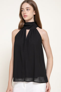 Halter Neck Chiffon Blouse