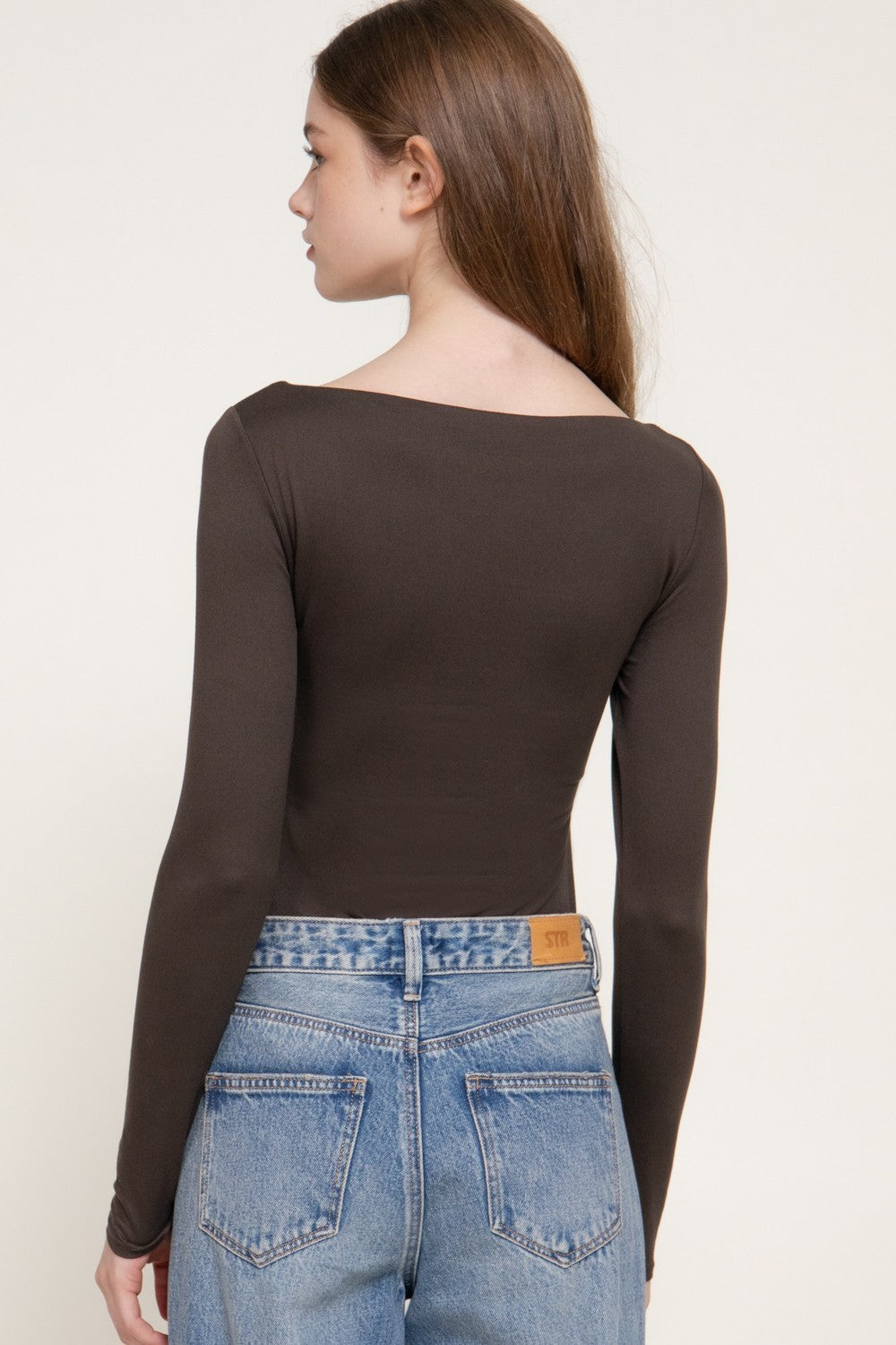 Long Sleeve Boat Neck Bodysuit