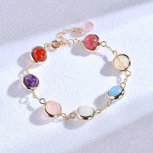 Rainbow Gem Hug Bracelet