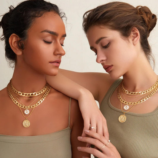 Golden Divinity Layered Necklace