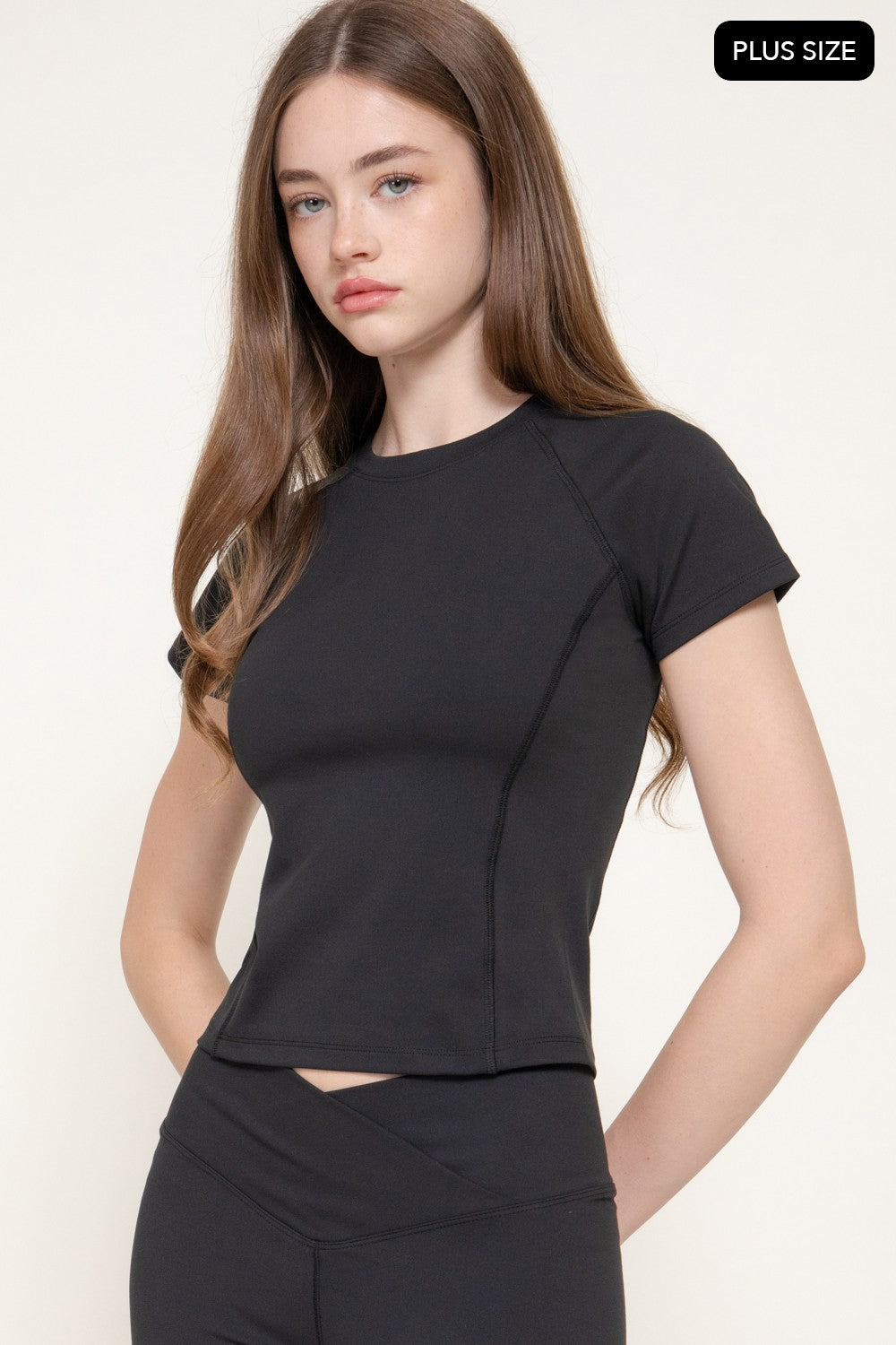 Short Raglan Slv Workout Top
