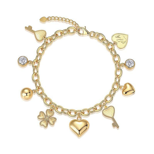 Lucky Heart Charm Bracelet