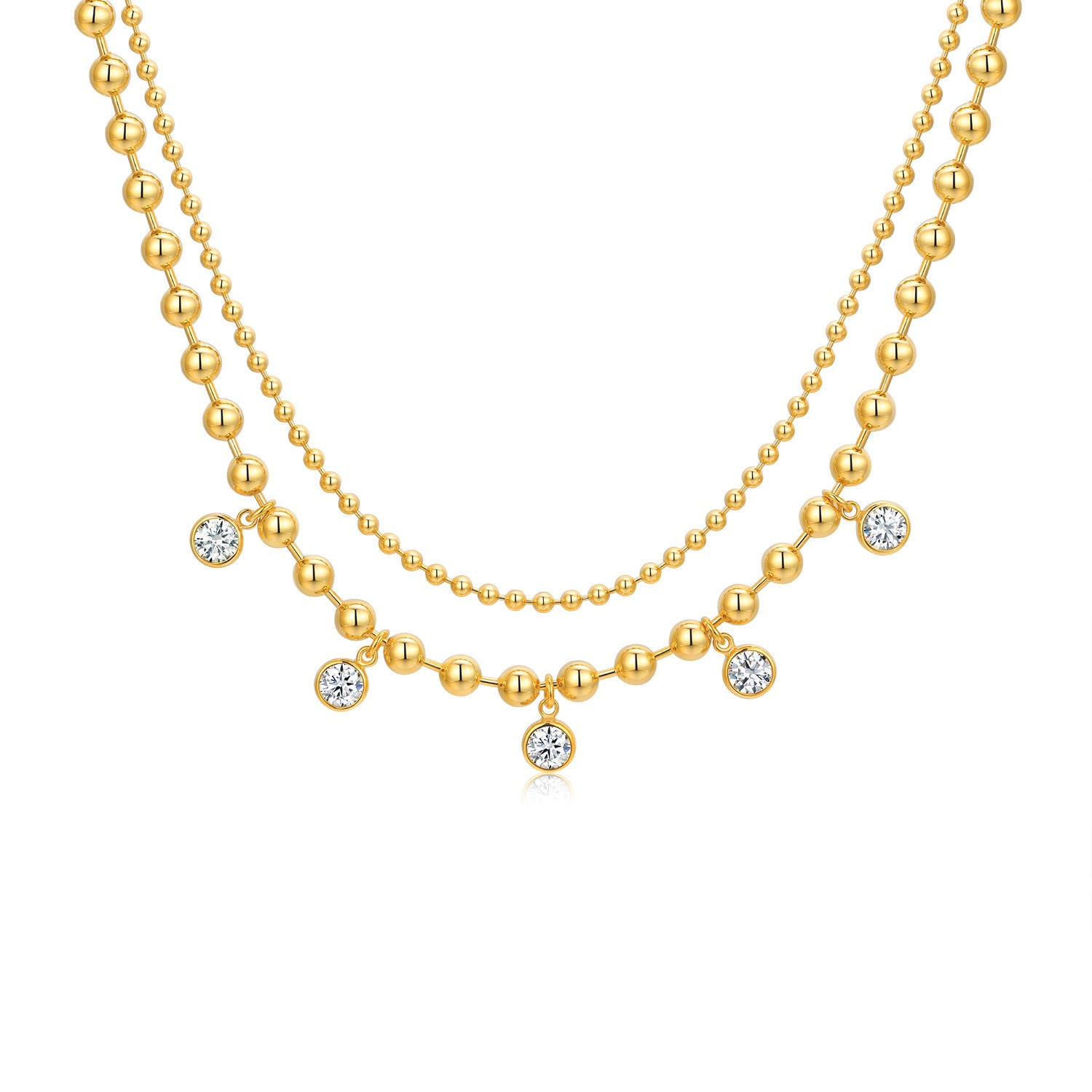 Beaded Twinkle Dangle Necklace
