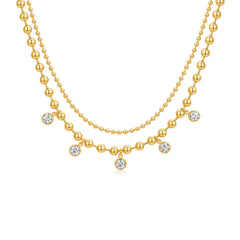 Beaded Twinkle Dangle Necklace