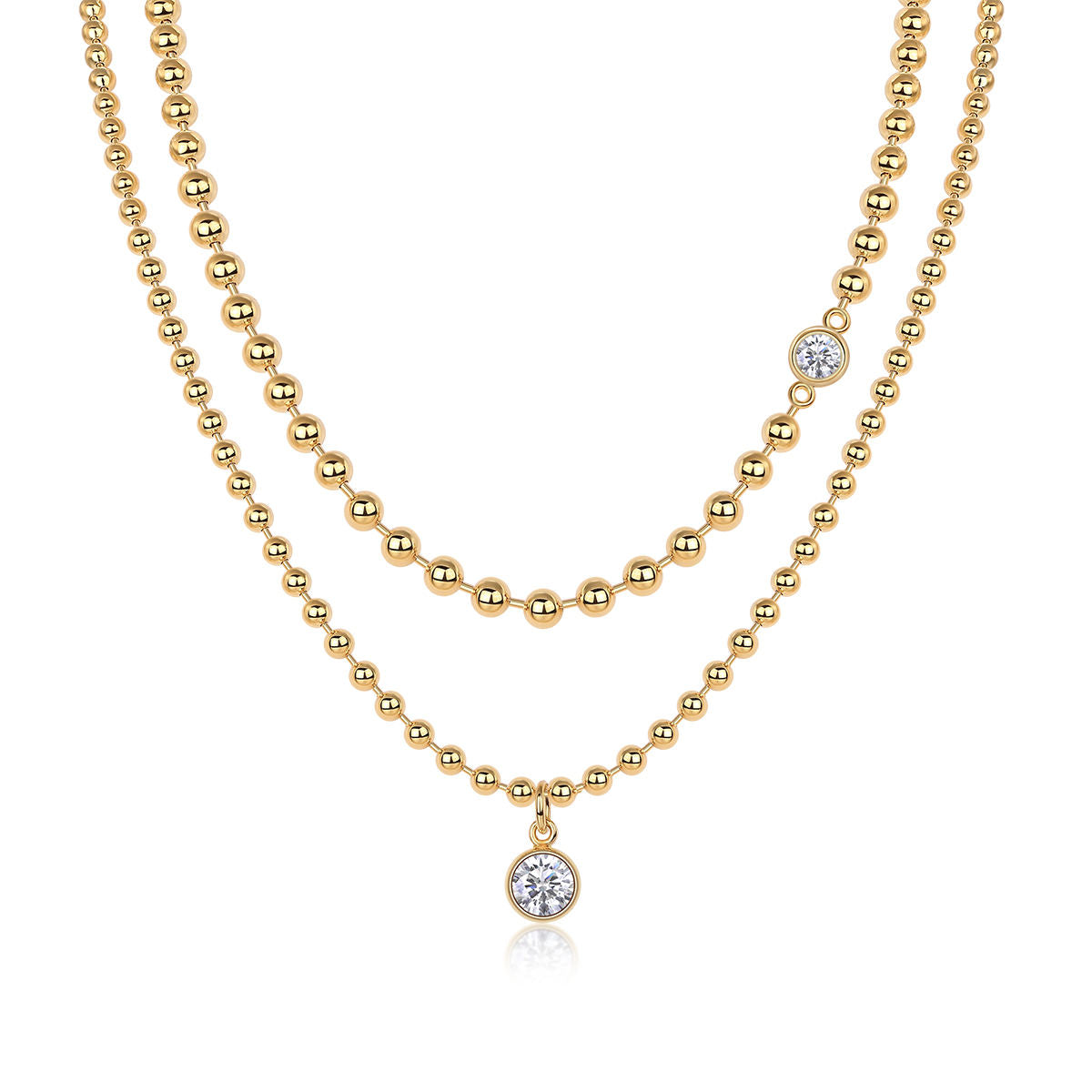 Beaded Sparkle Cascade Necklace