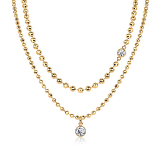 Beaded Sparkle Cascade Necklace