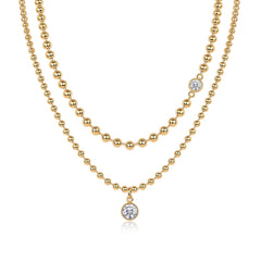 Beaded Sparkle Cascade Necklace