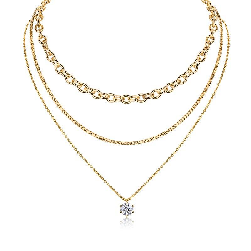 Chain Layer Spark Necklace