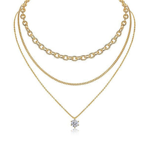 Layered Glow Chain Necklace