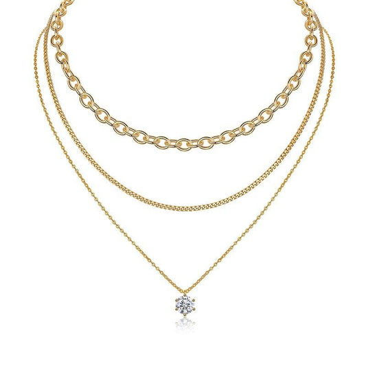 Layered Glow Chain Necklace