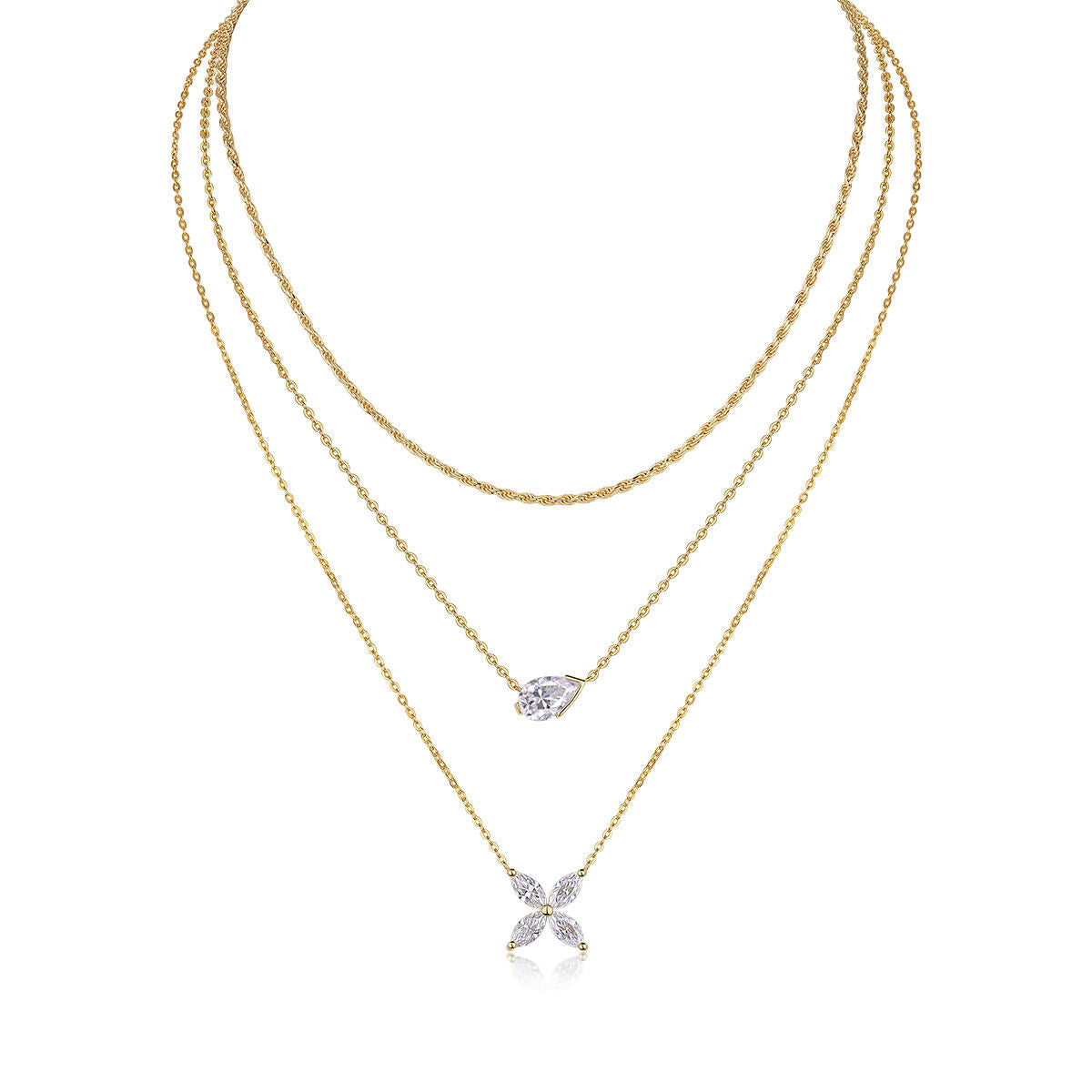Pear Blossom Layer Necklace Stella Harte