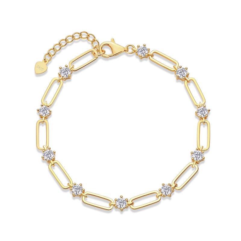 Golden Link Sparkle Bracelet
