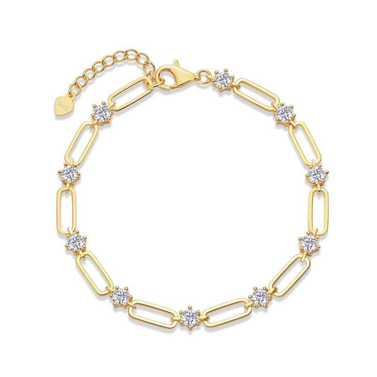 Golden Link Sparkle Bracelet
