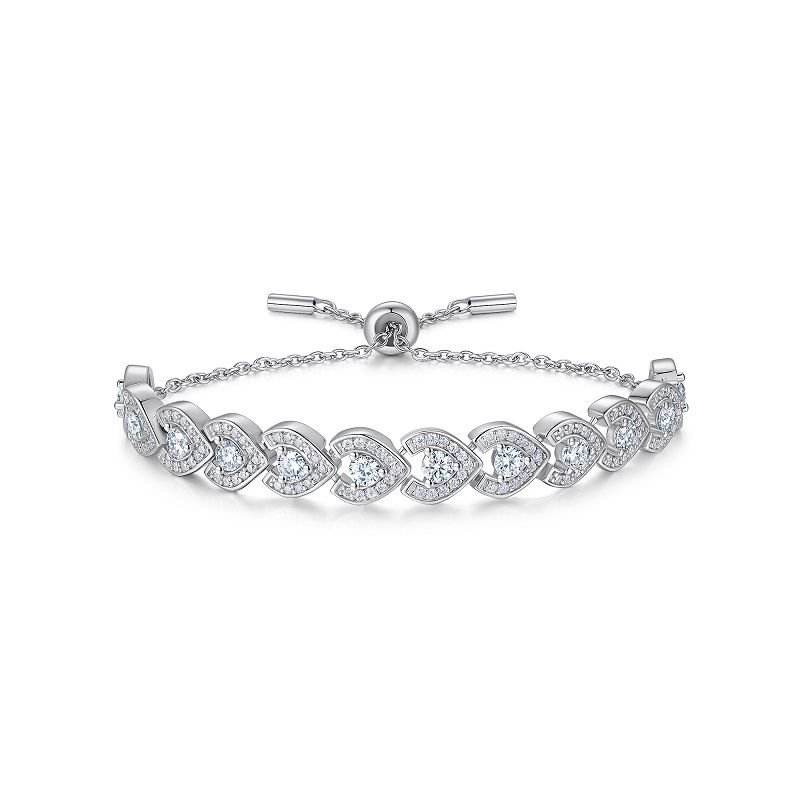 Pear Heart Slide Bracelet