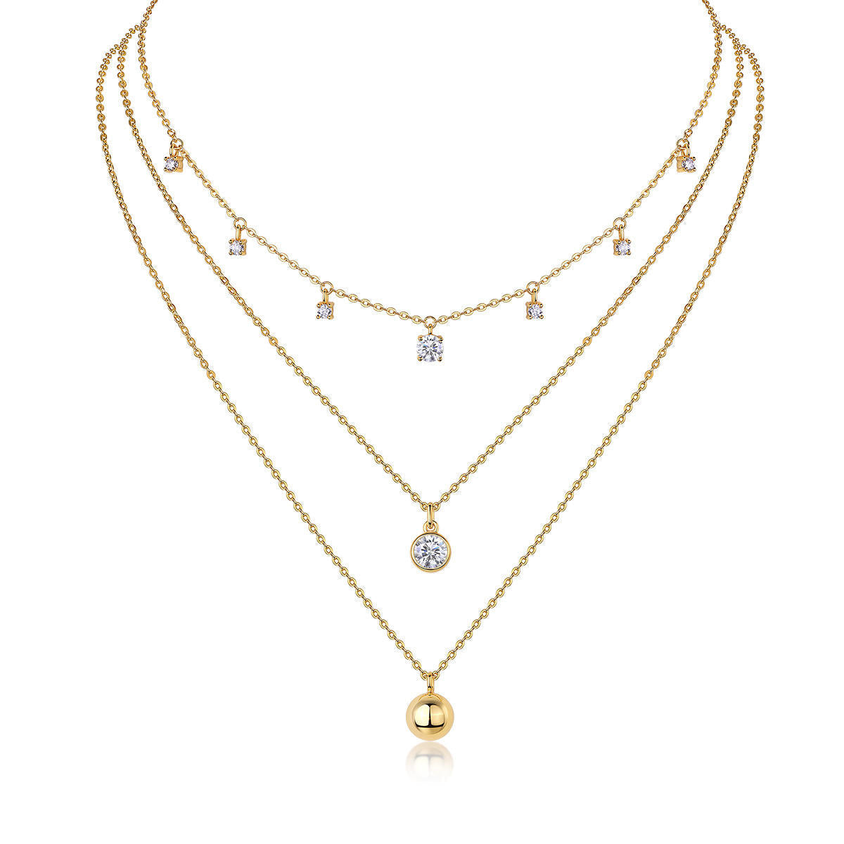 Dangle Spark Layer Necklace Stella Harte