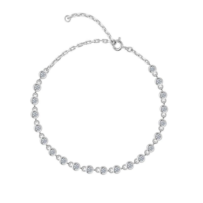 Bezel Sparkle Chain Bracelet