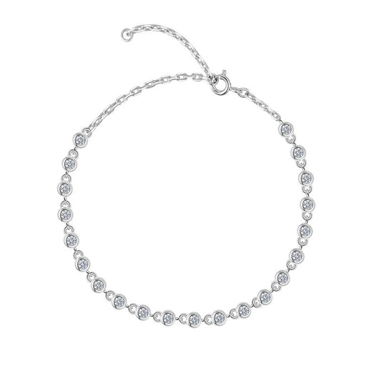 Bezel Sparkle Chain Bracelet
