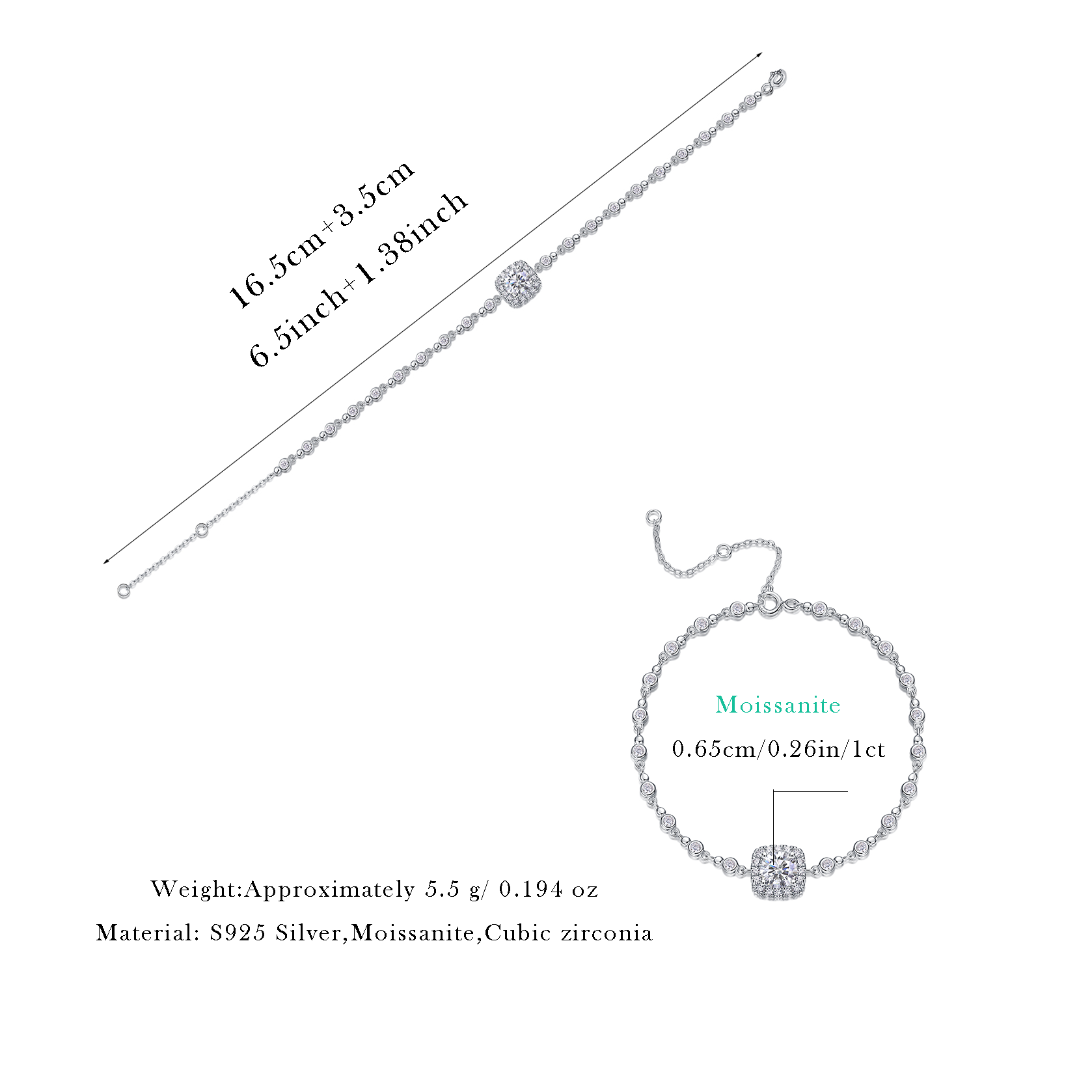 Eternal Halo Square Bracelet