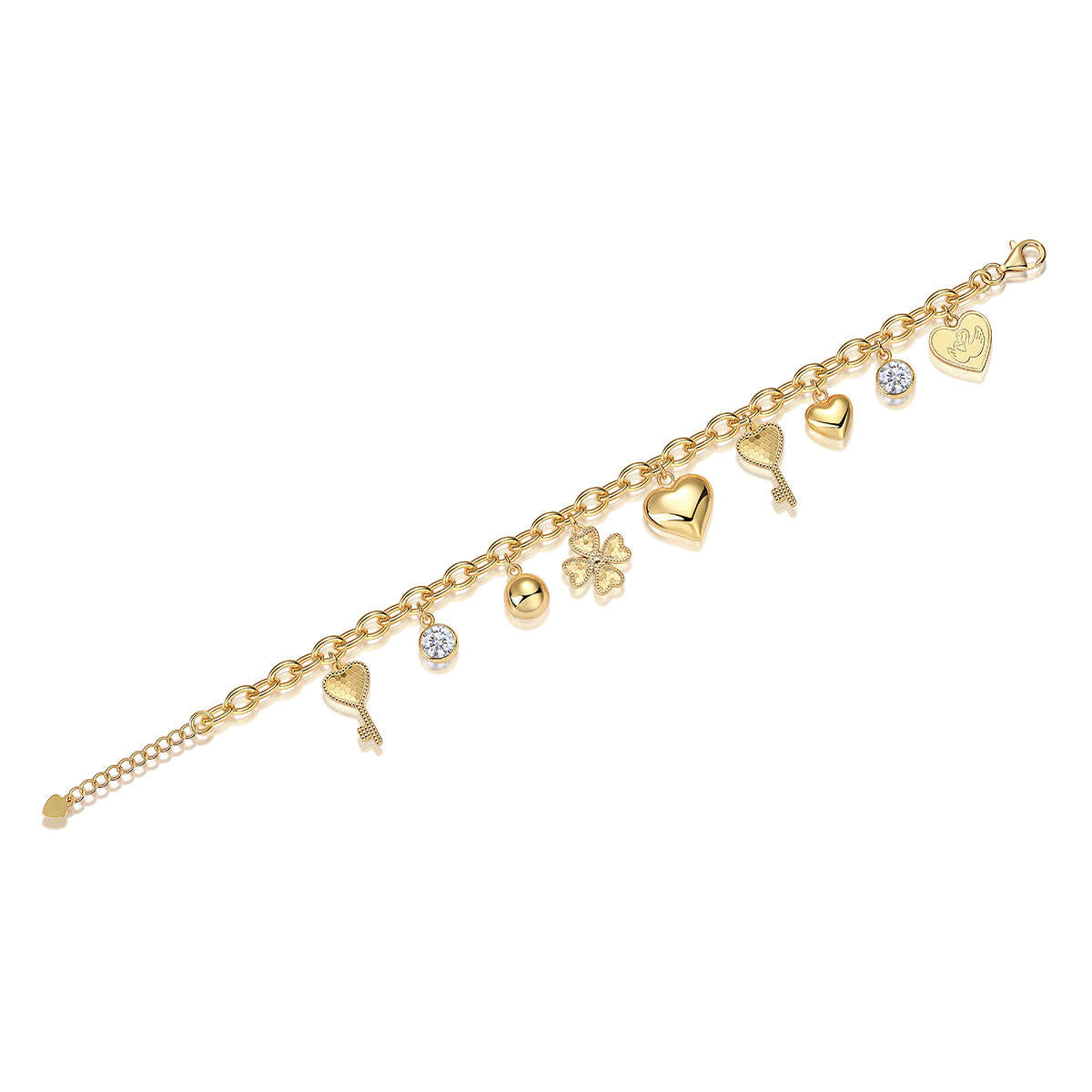 Lucky Heart Charm Bracelet