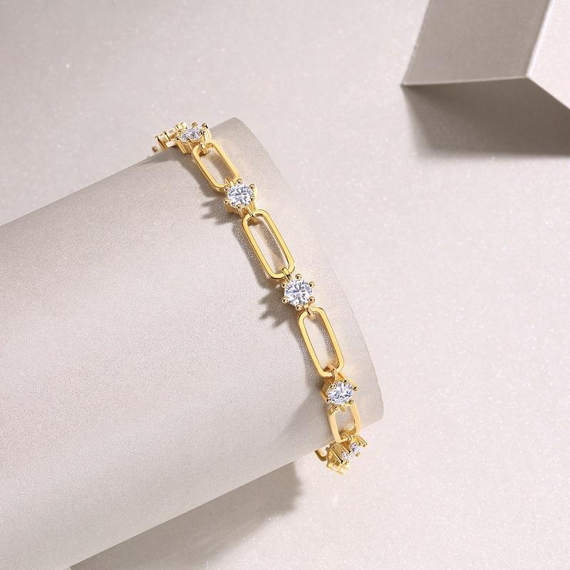 Golden Link Sparkle Bracelet