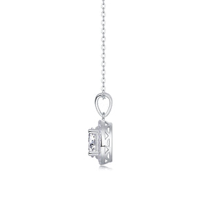 Oval Halo Whisper Necklace