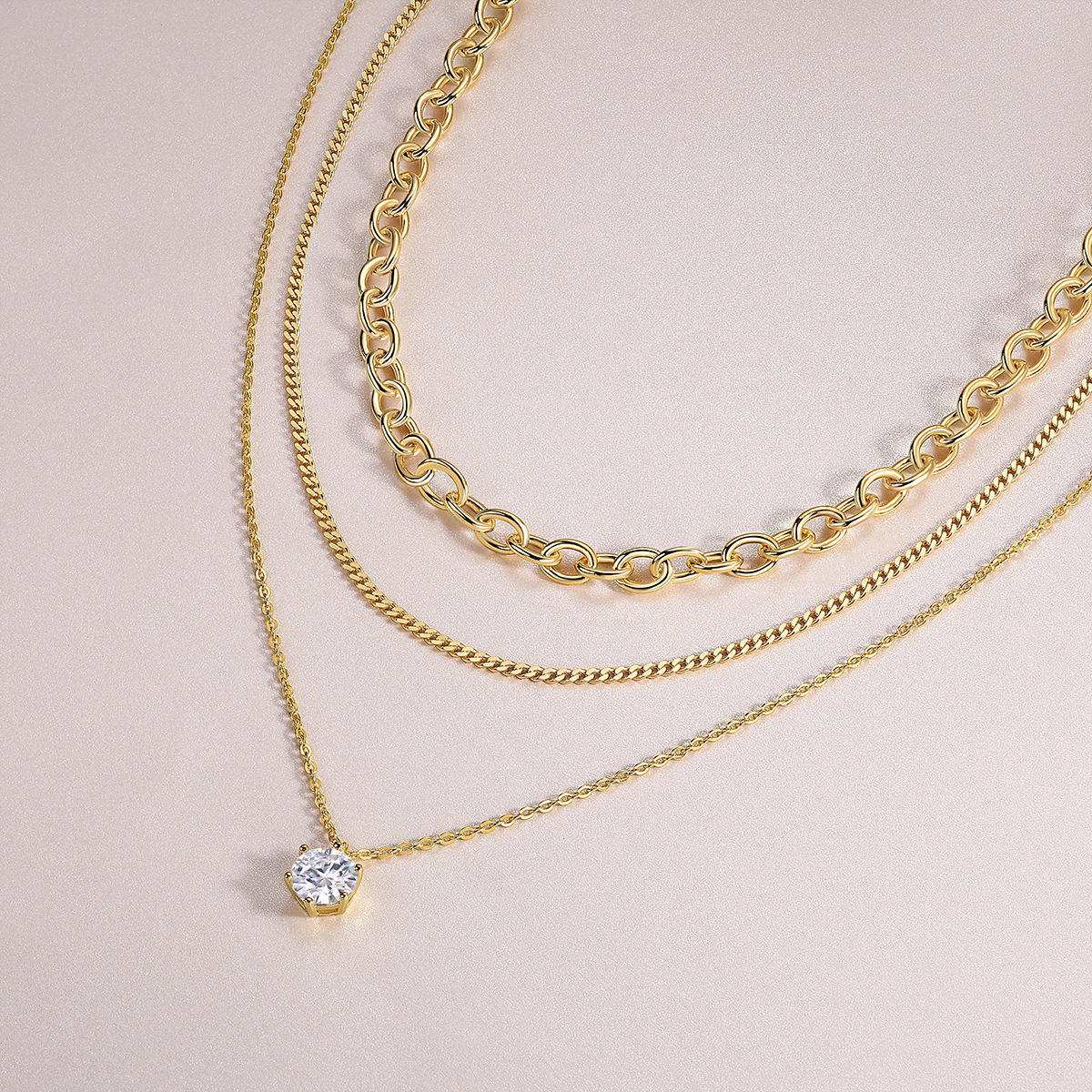 Layered Glow Chain Necklace Stella Harte
