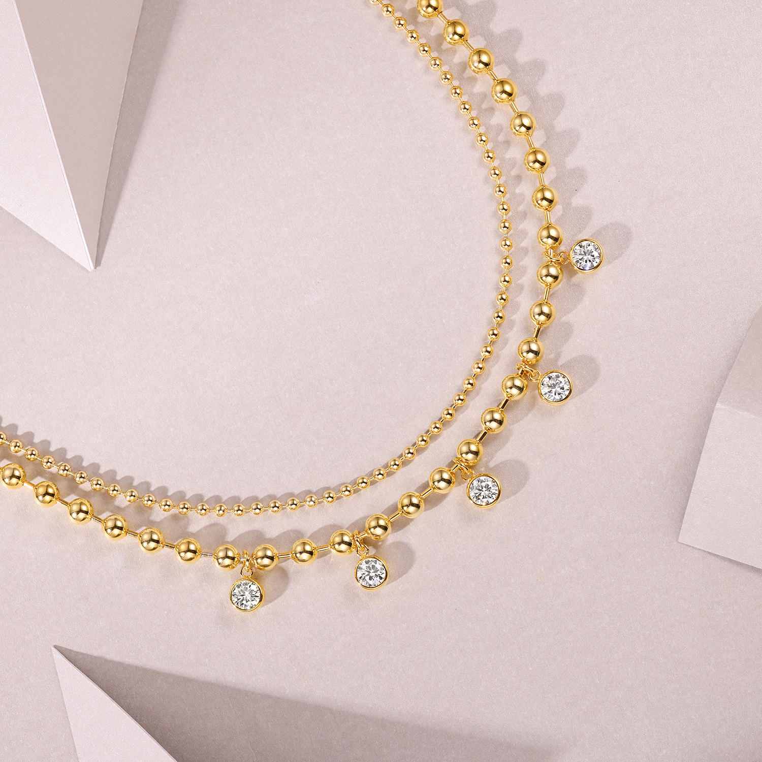 Beaded Twinkle Dangle Necklace
