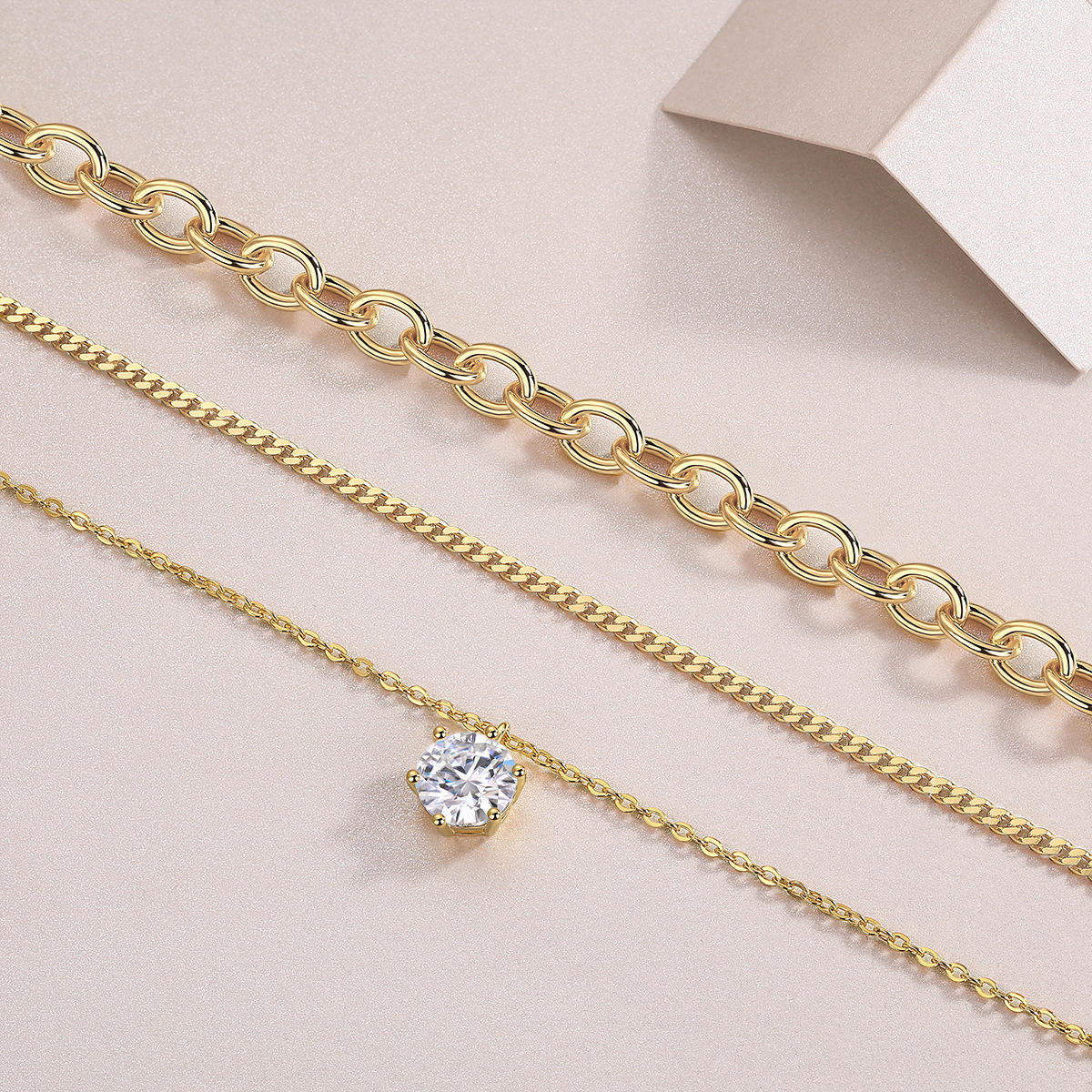 Layered Glow Chain Necklace Stella Harte