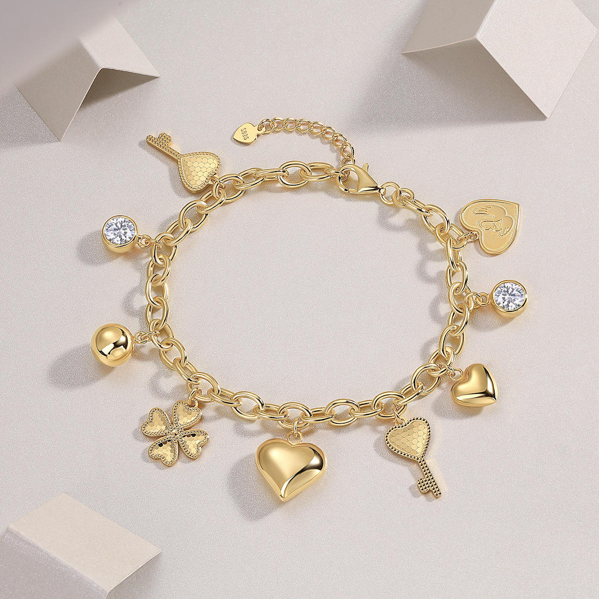 Lucky Heart Charm Bracelet