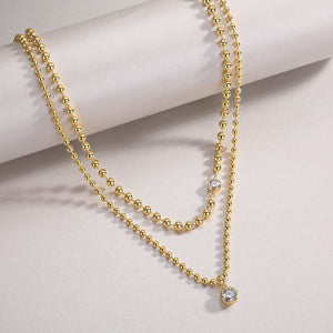 Beaded Sparkle Cascade Necklace