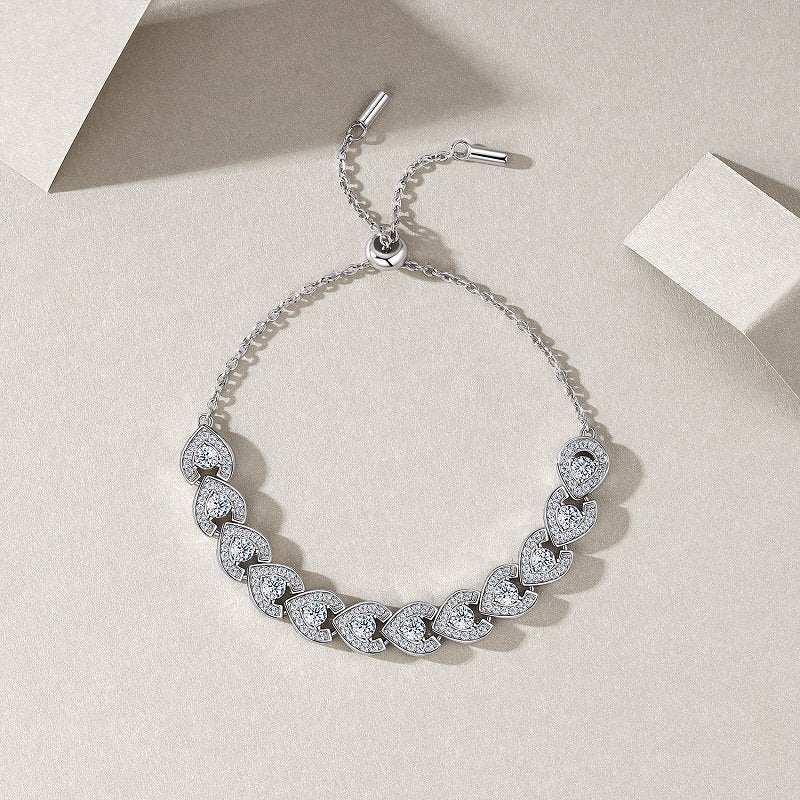 Pear Heart Slide Bracelet