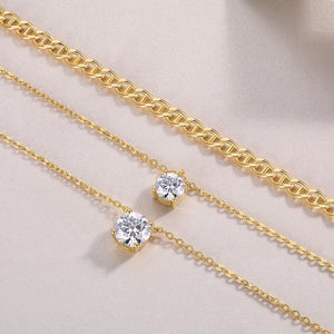 Anchor Twinkle Layer Necklace