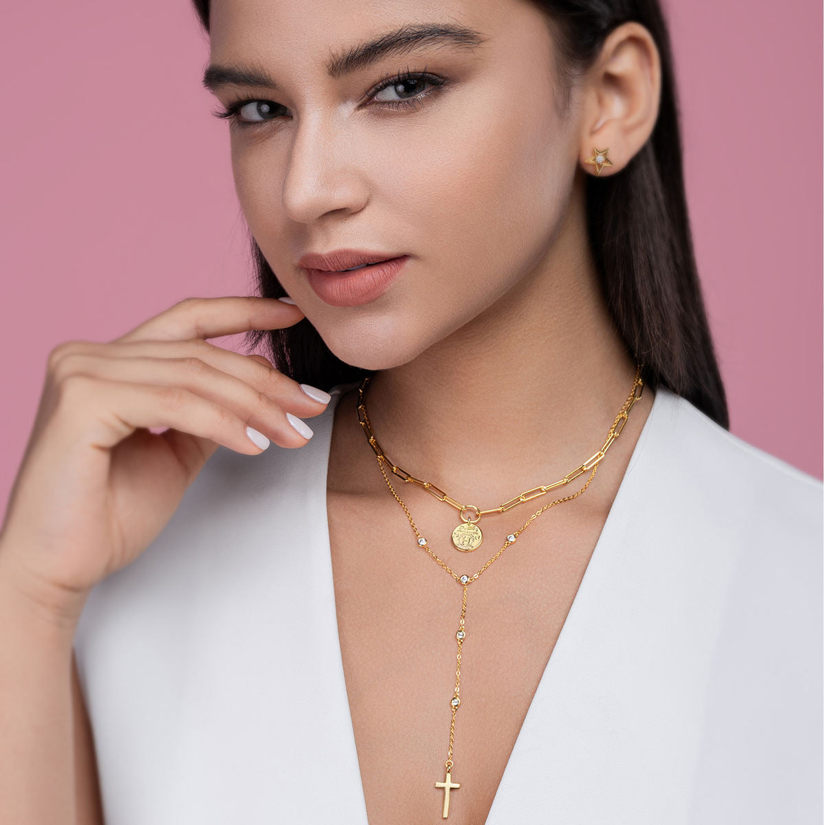 Lotus Faith Layer Necklace Stella Harte