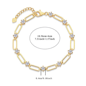 Golden Link Sparkle Bracelet