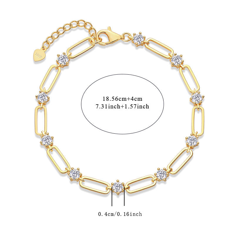 Golden Link Sparkle Bracelet Stella Harte