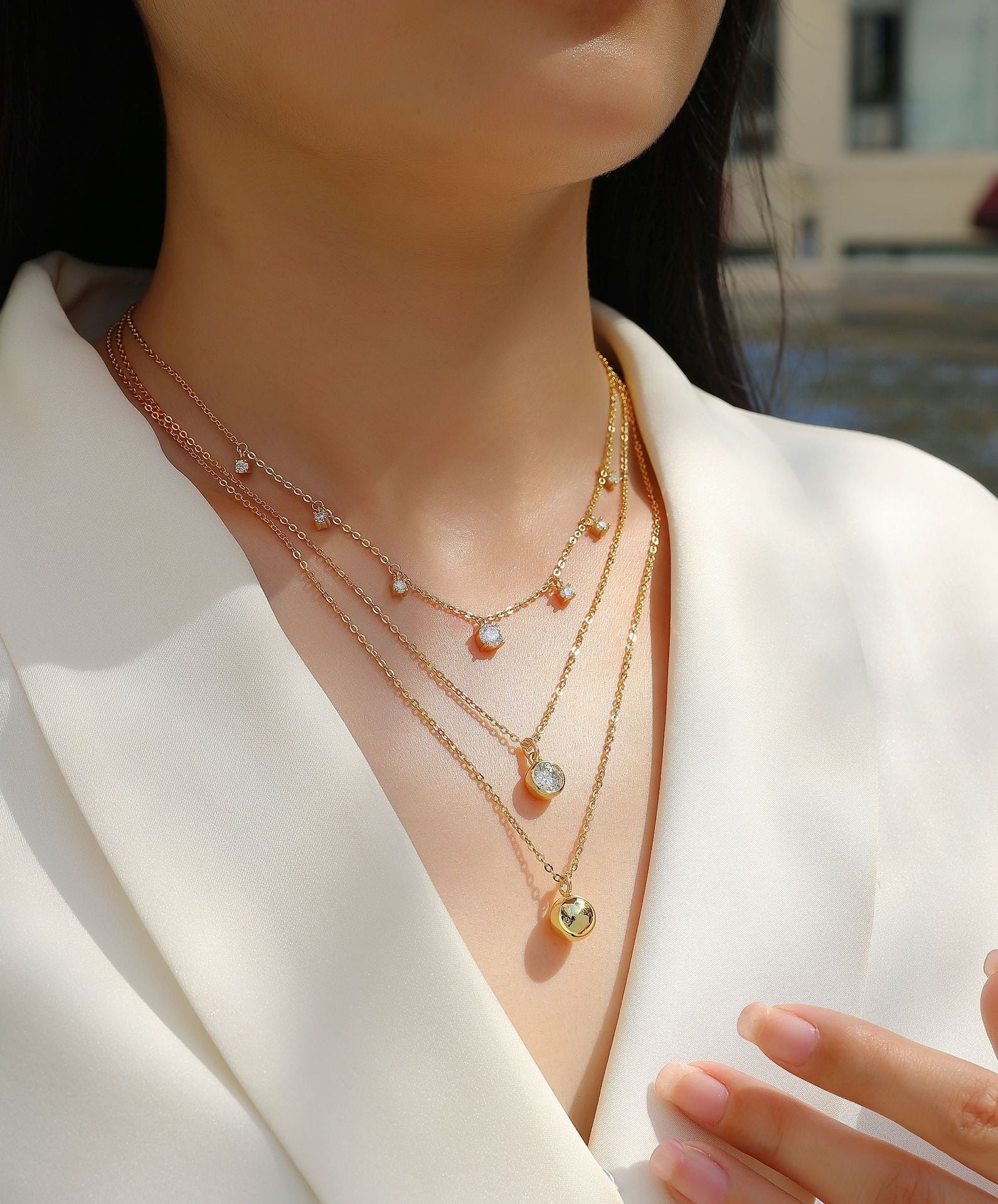 Dangle Spark Layer Necklace Stella Harte