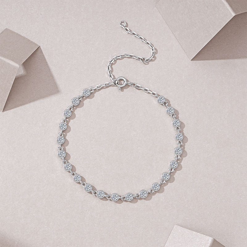 Bezel Sparkle Chain Bracelet