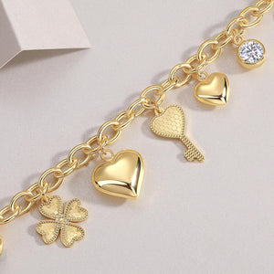 Lucky Heart Charm Bracelet