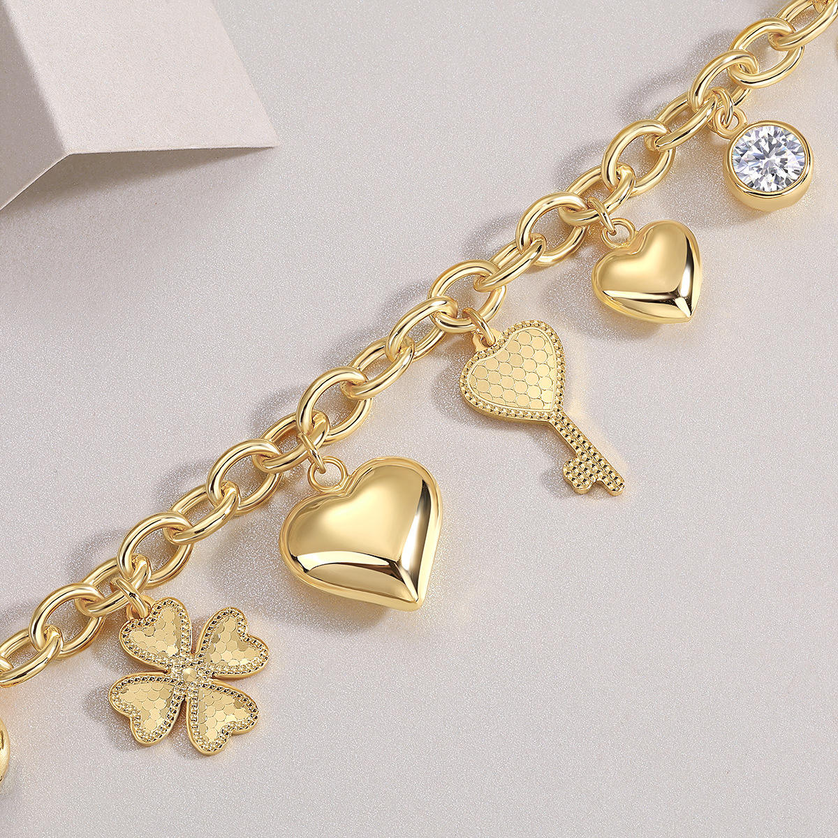 Lucky Heart Charm Bracelet