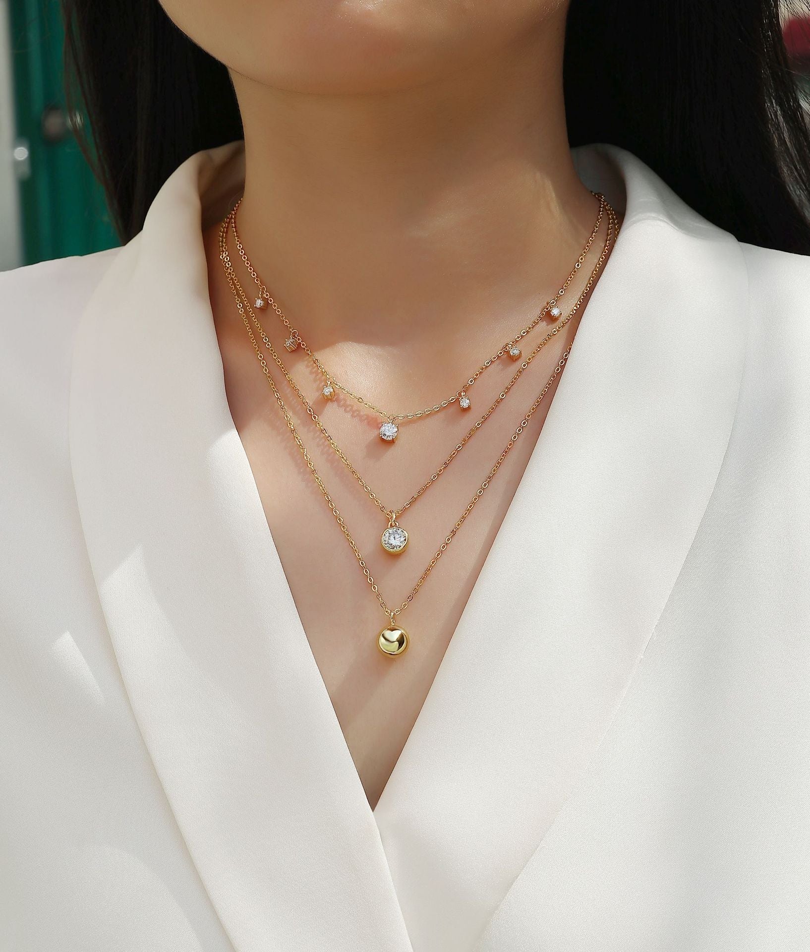 Dangle Spark Layer Necklace Stella Harte