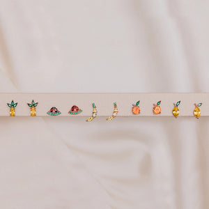 Strawberry Heart Stud Earrings