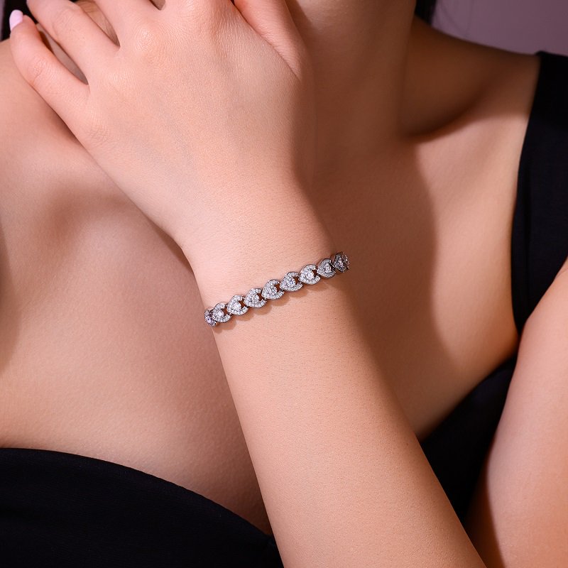 Pear Heart Slide Bracelet