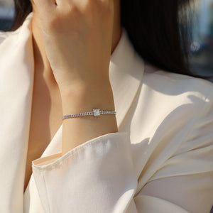 Square Sparkle Chain Bracelet